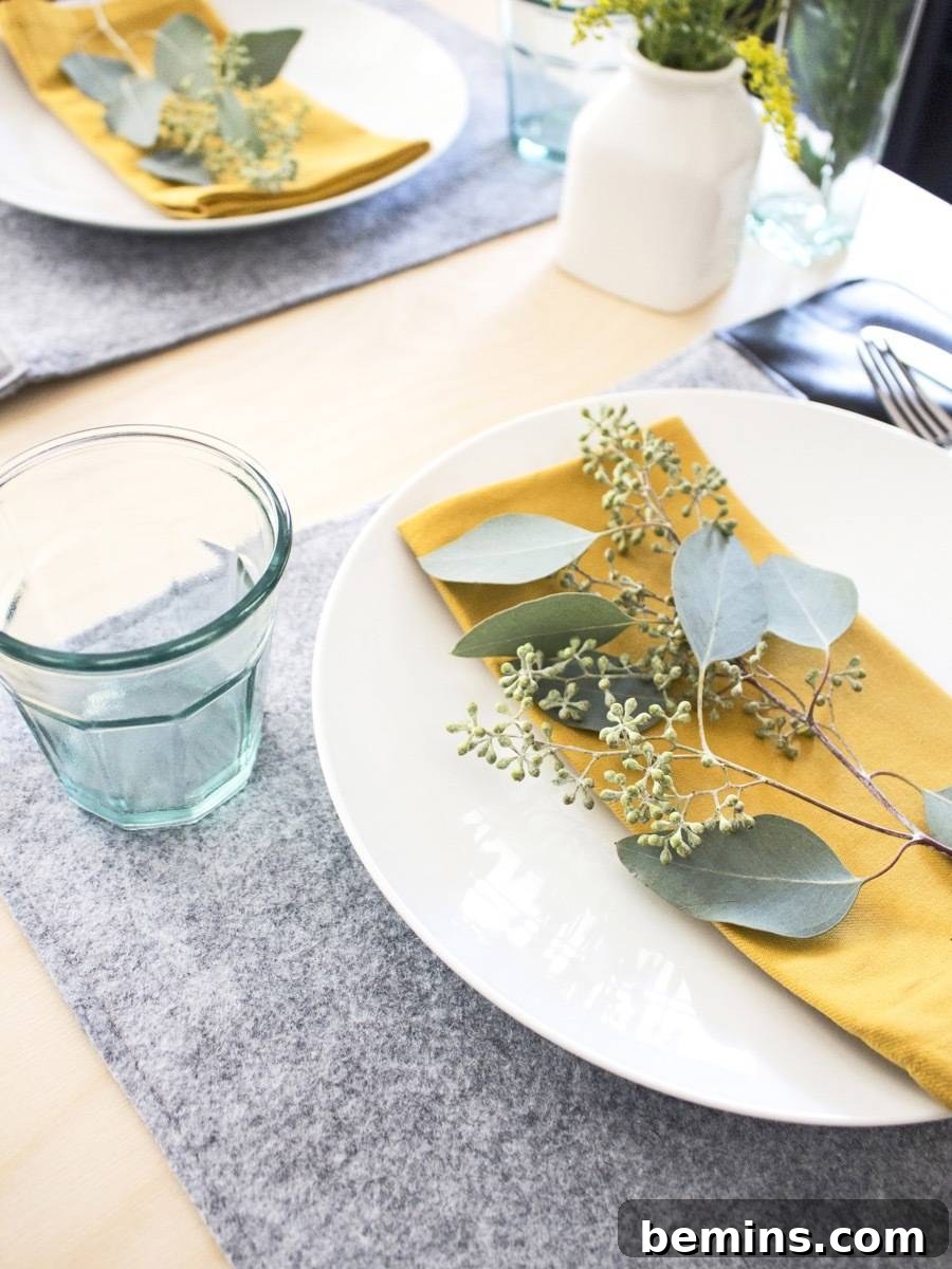 Minimalist Felt Placemats: A Simple DIY Project 12 DIY Felt Placemats
