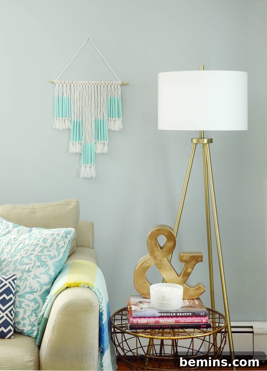 Southwestern Inspired Rope and Straw Wall Art Design