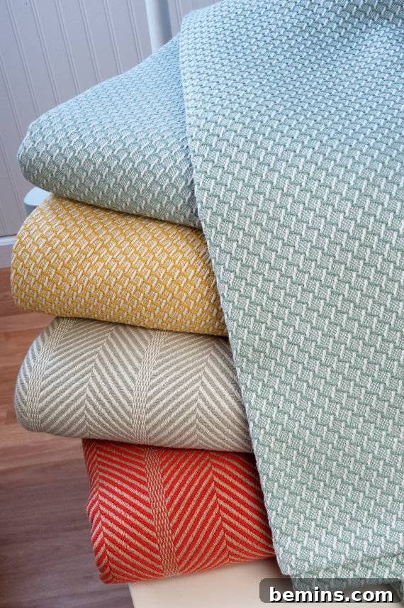 Chill Out in Style: The Ultimate Bedding Guide for Hot Sleepers 11 Bibb Home Organic Certified Cotton Textured Blanket from Etsy