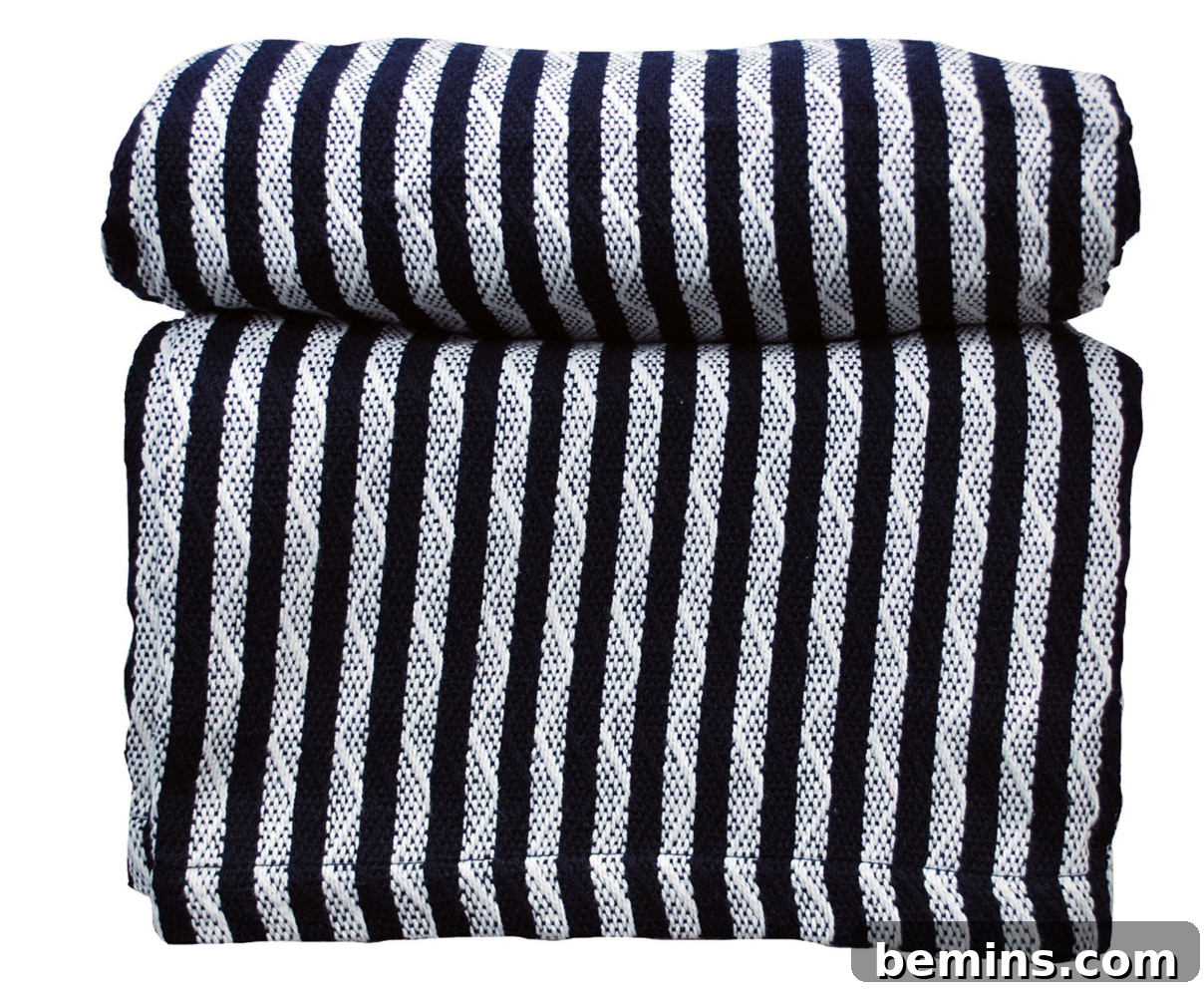Chill Out in Style: The Ultimate Bedding Guide for Hot Sleepers 5 Classic Striped Breathable Thermal Blanket for Cool Sleep