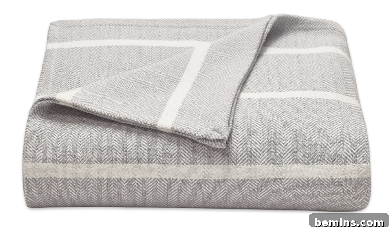 Chill Out in Style: The Ultimate Bedding Guide for Hot Sleepers 8 Nautica Brayton Textured Blanket in Dark Beige for Subdued Style