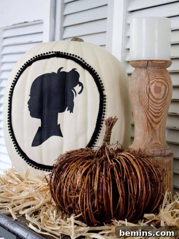 Elegant Silhouette Halloween Pumpkins