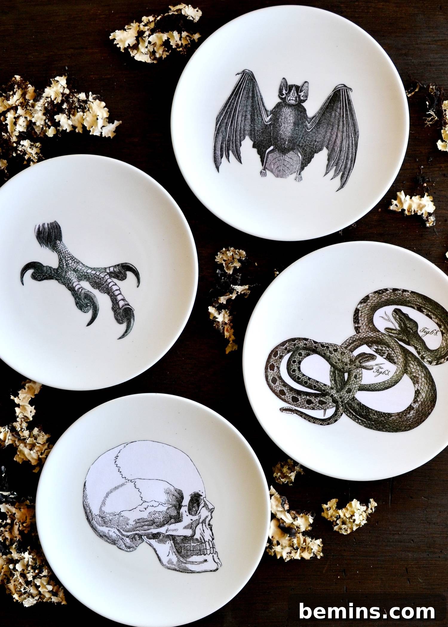 DIY Silhouette Halloween Plates