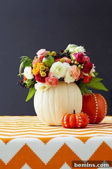 Halloween Pumpkin Floral Centerpiece
