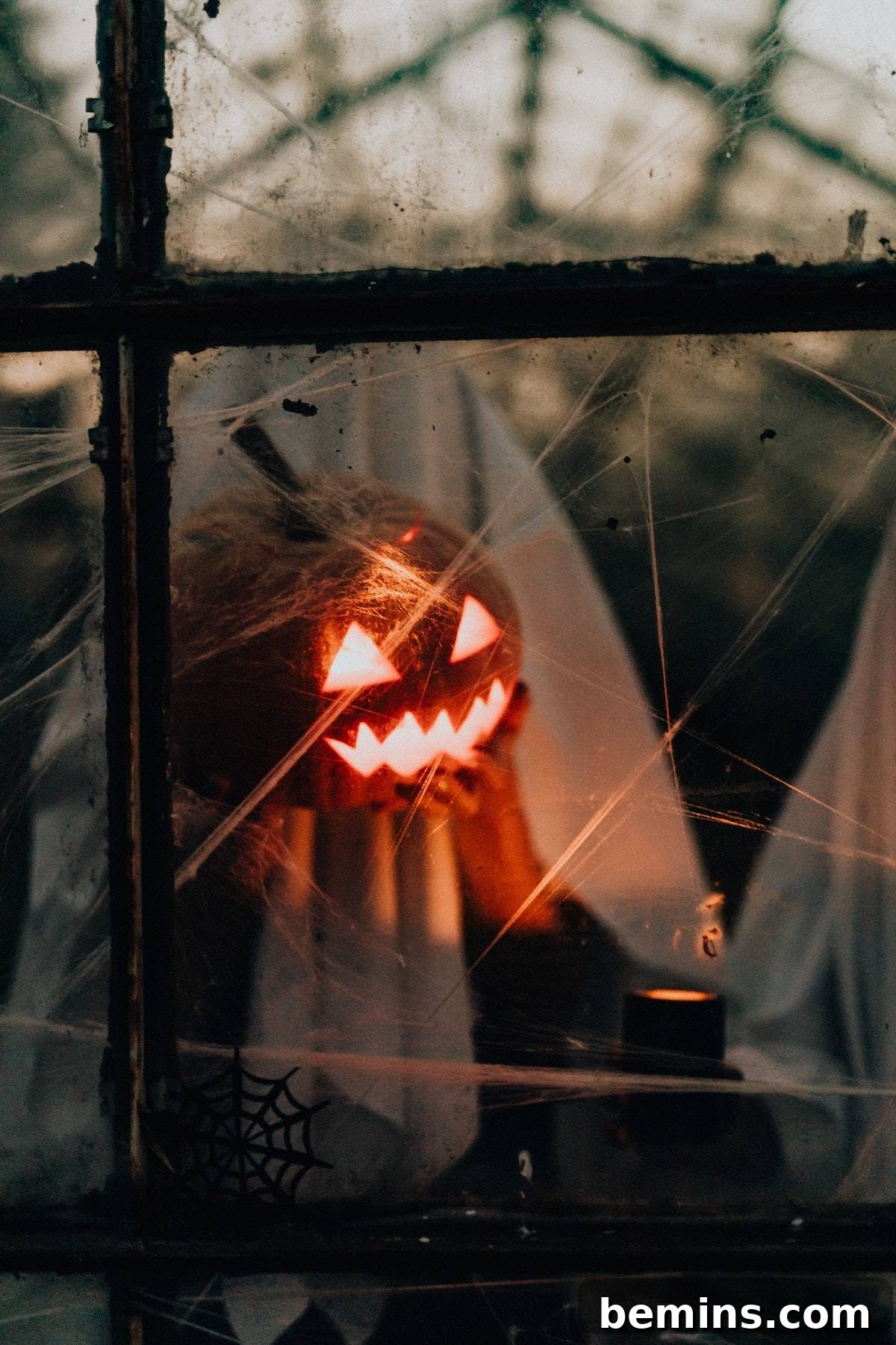 The Spooky Soundscape: Crafting the Ultimate Halloween Playlist 6 Carved Pumpkin with a Candle Inside and Halloween Decorations