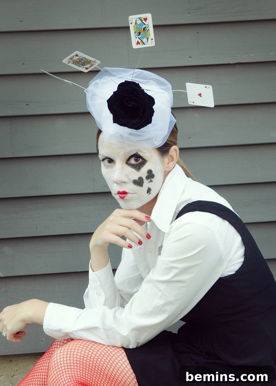 DIY Poker Face Halloween Costume