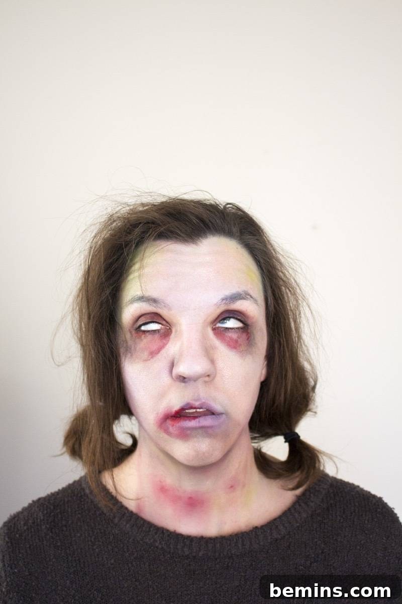 Zombie Face Paint Detail