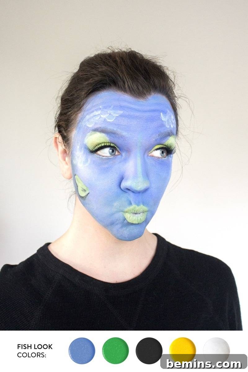 Tropical Fish Face Painting Halloween Costume