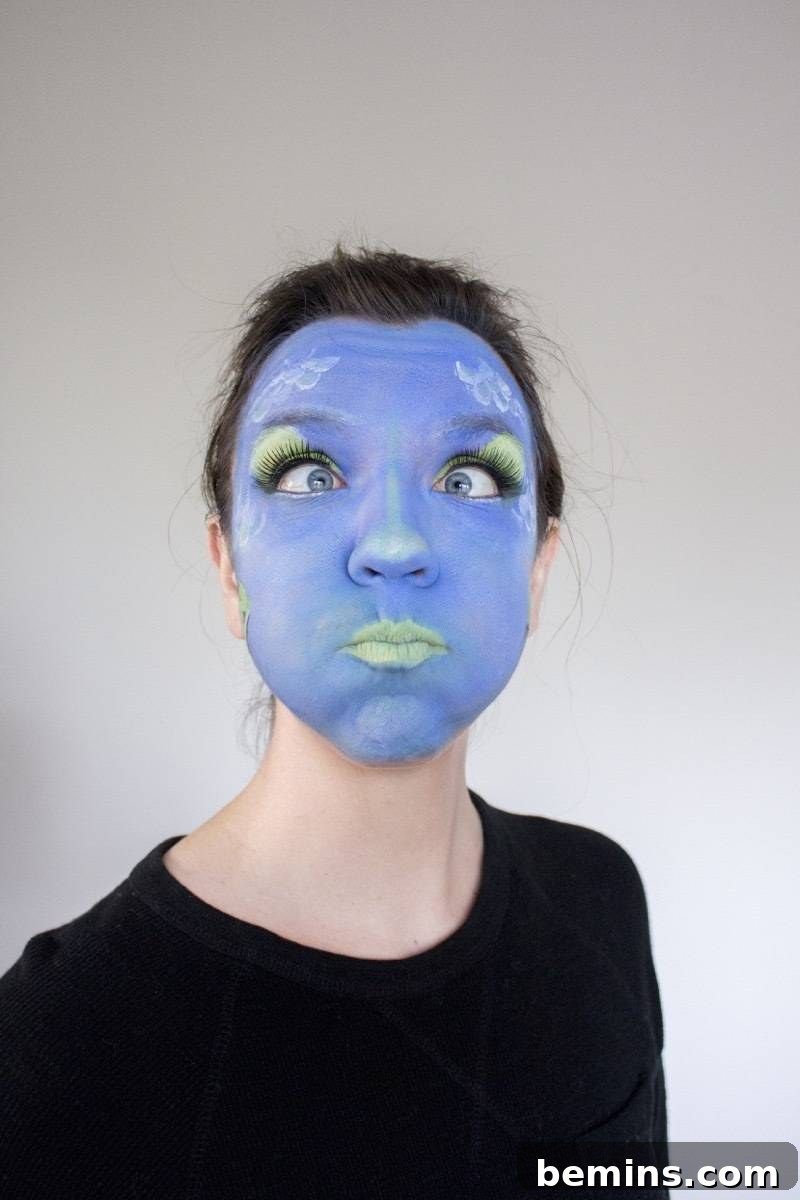 Tropical Fish Face Paint Detail