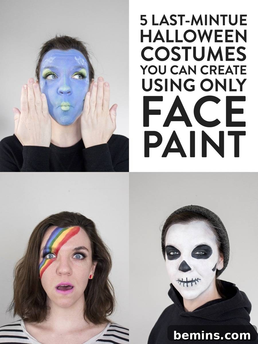 Five quick Halloween face painting costume ideas