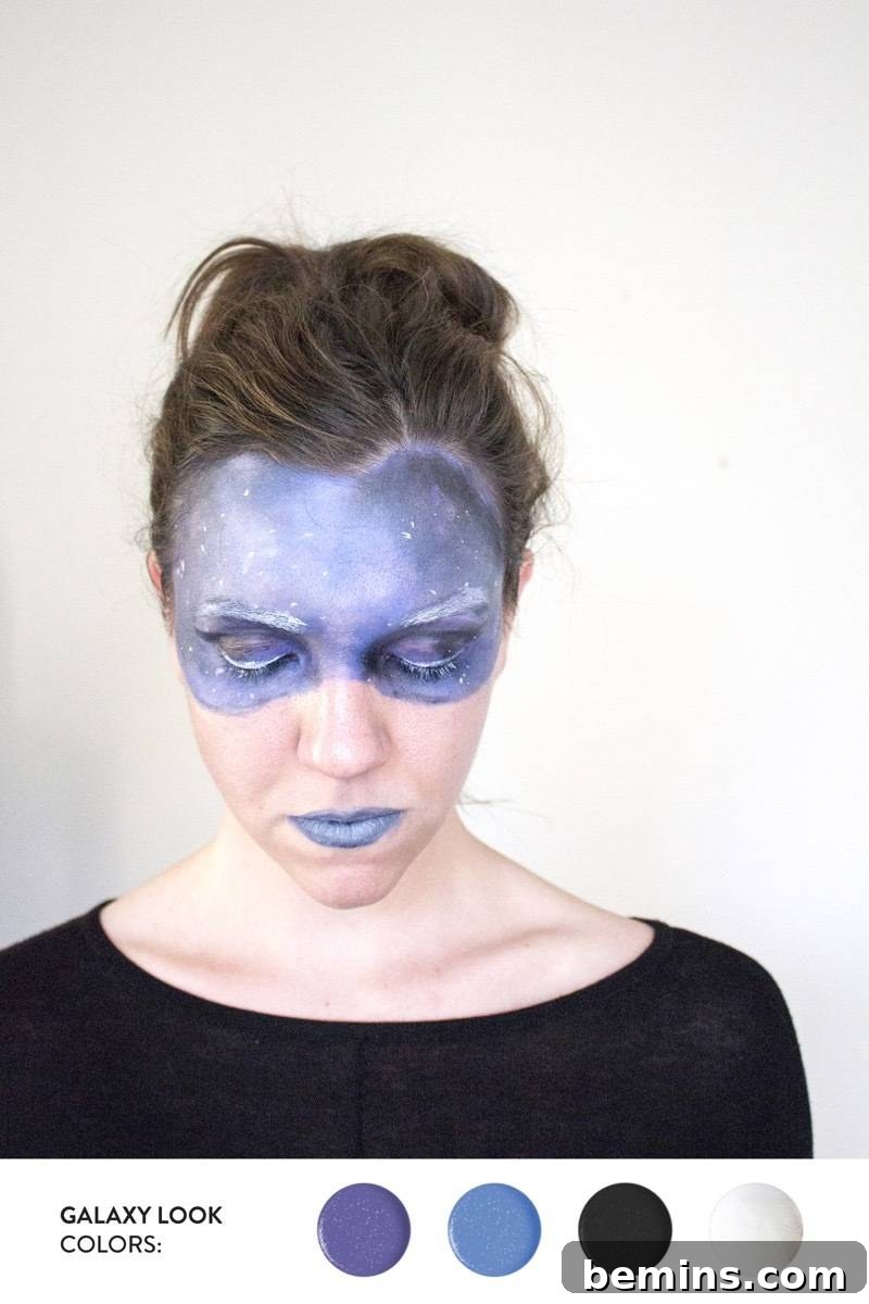 Galaxy Face Painting Halloween Costume