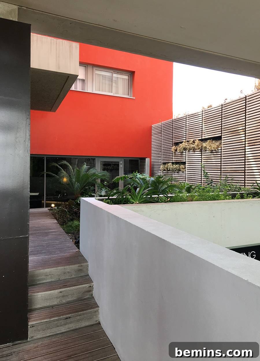 Orange Accents in French Resort Decor