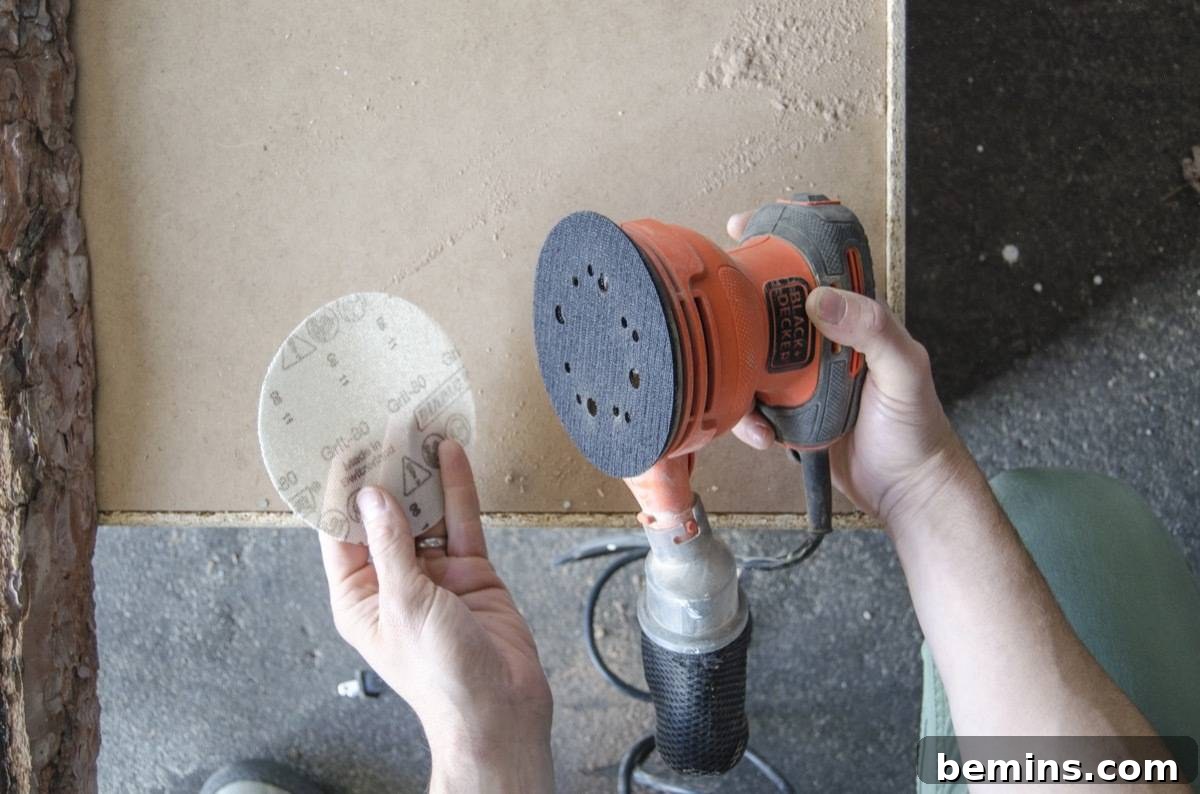 Sanding Reclaimed Wood