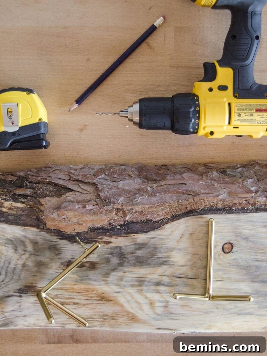 Attaching Hooks to the Wood Board