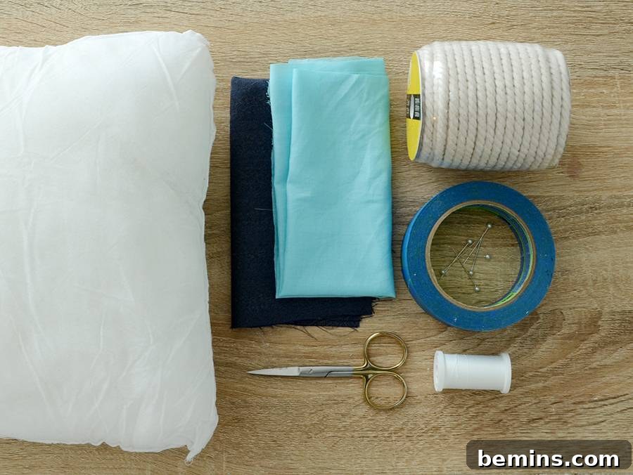 DIY Boho Macrame Throw Pillow - Materials