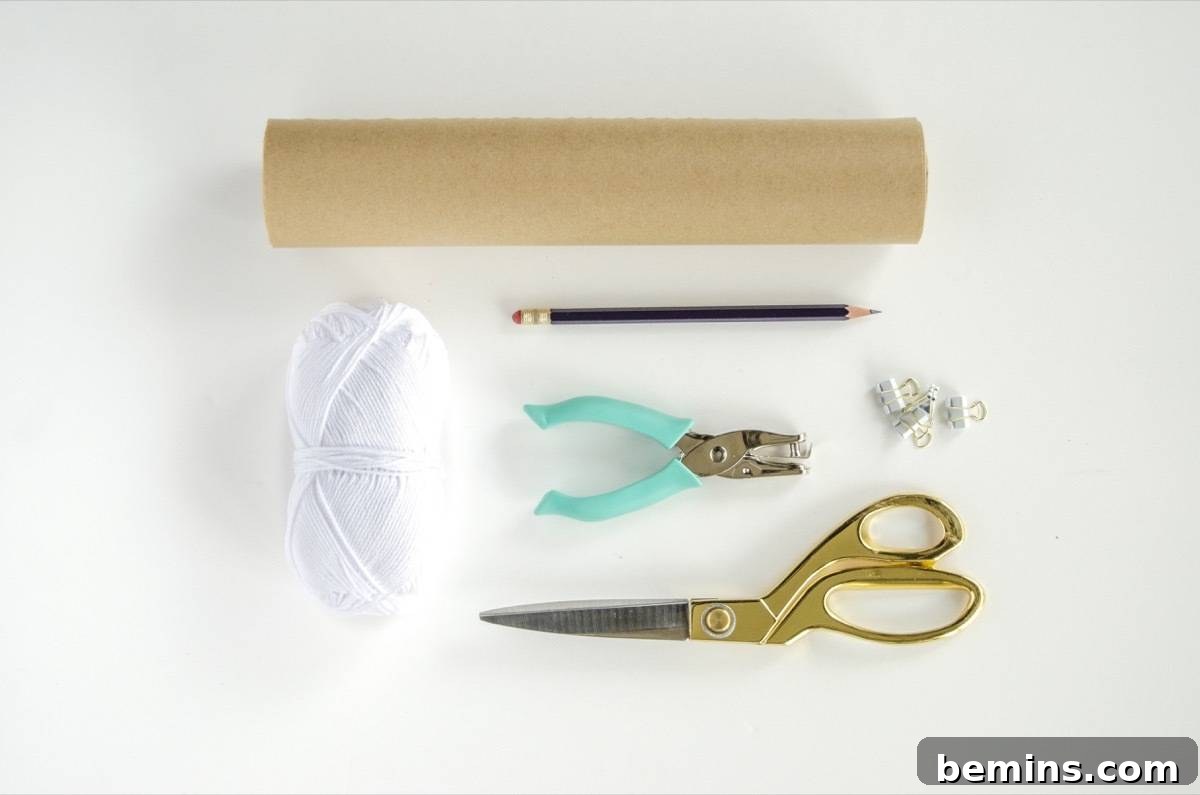 Materials for Thanksgiving Paper Chain Wishbone Garland