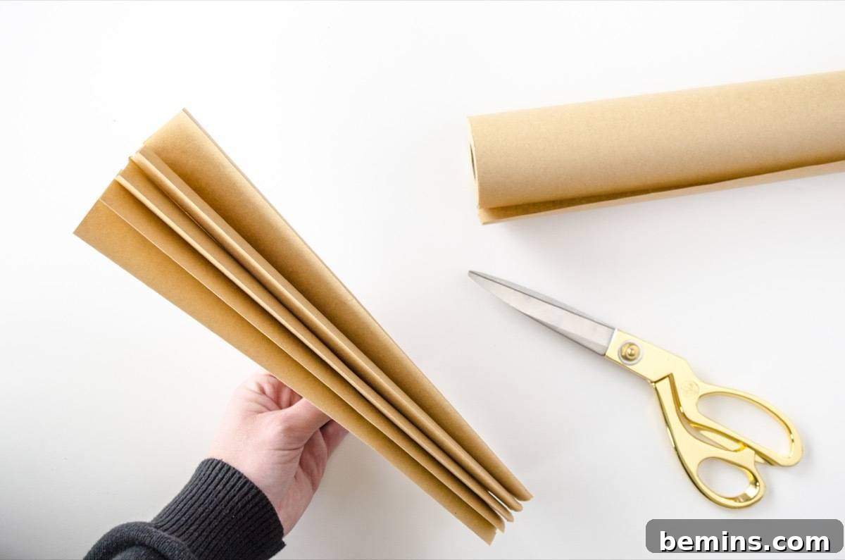 Wishbone Garland: Step 1 - Prepare Template and Paper