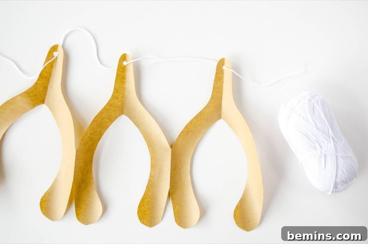 Wishbone Garland: Step 4 - String and Display