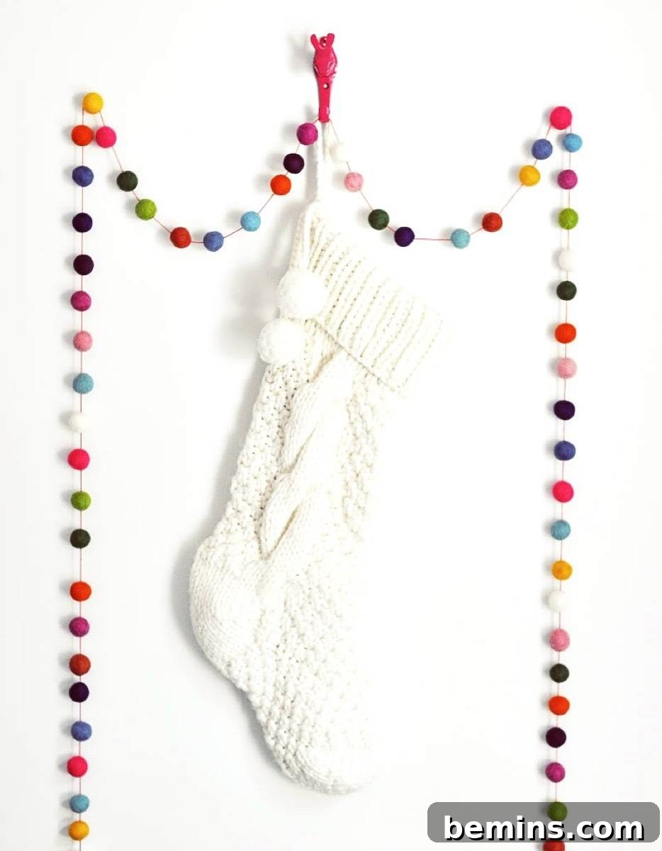 Felted garland