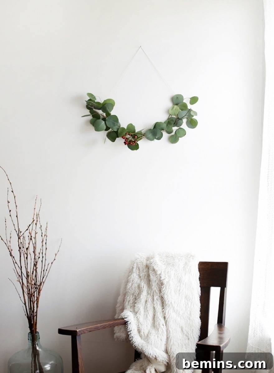 Simple eucalyptus wreath