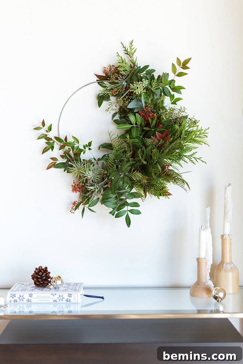 Classic half-circle wreath