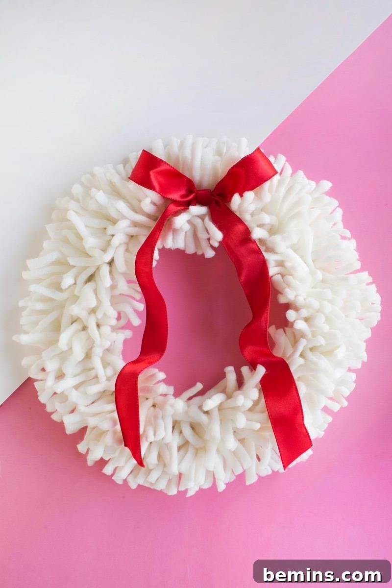 Yarn wreath
