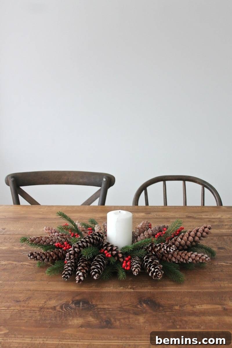 Simple holiday centerpiece