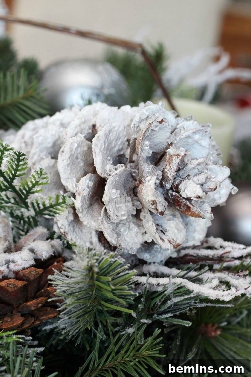 Icicle pinecones