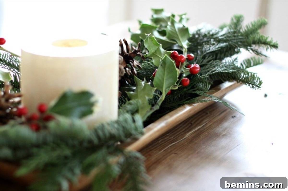 Basic Christmas centerpiece