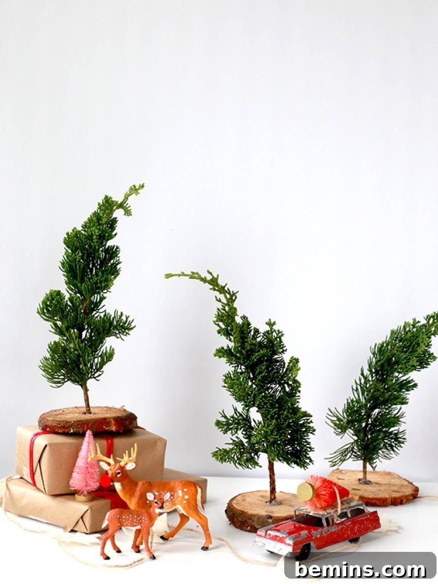 Tiny trees made from scraps