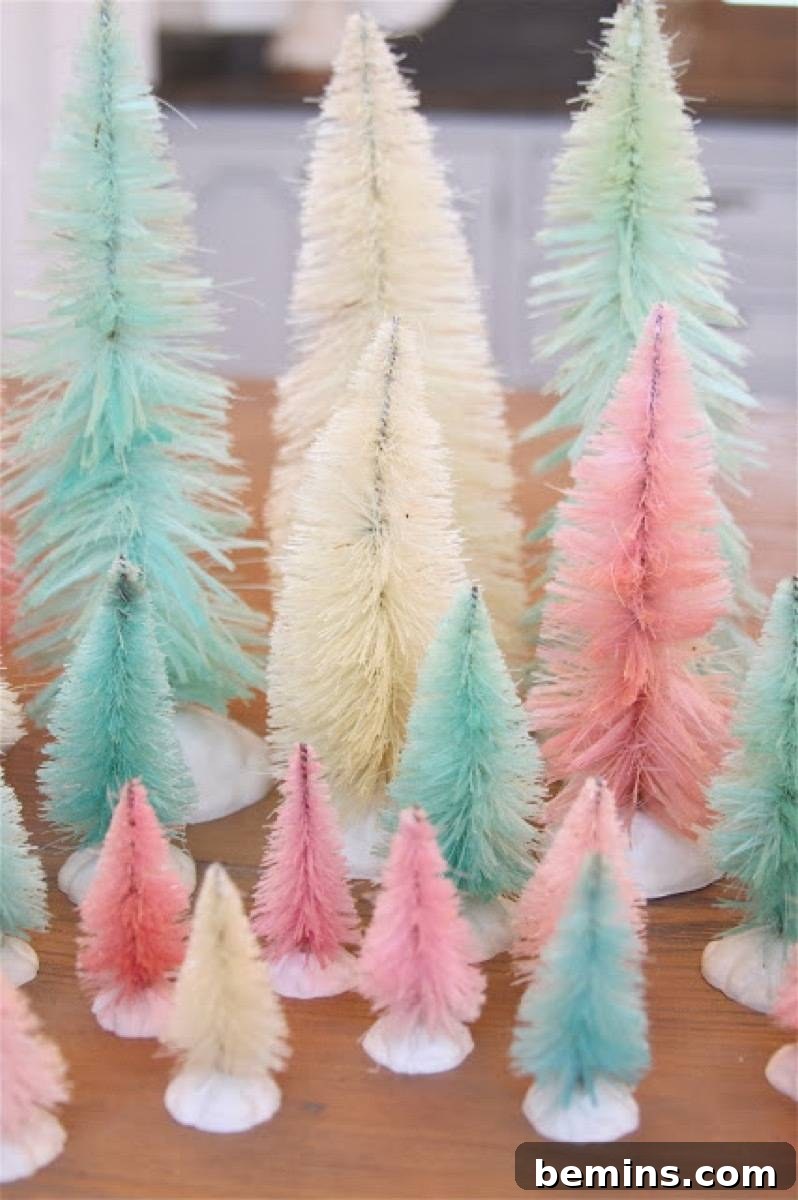 Bleached bottle brush trees