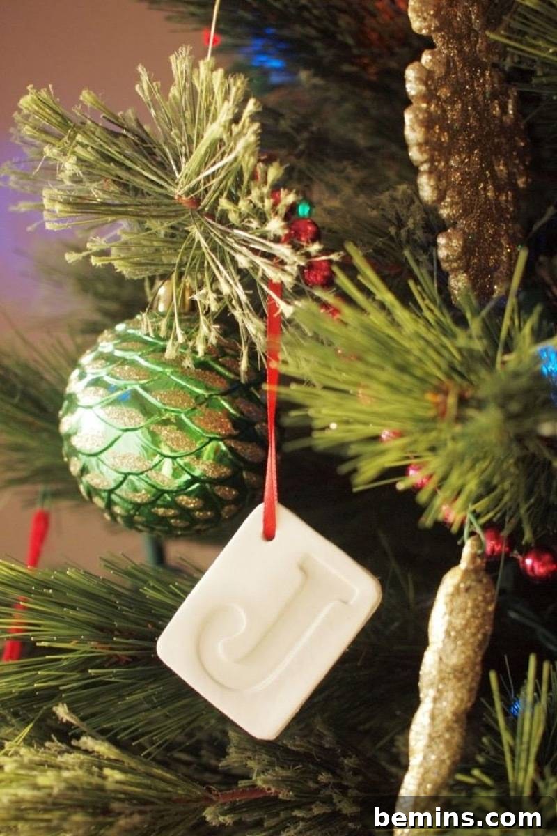 Clay Monogrammed Ornament