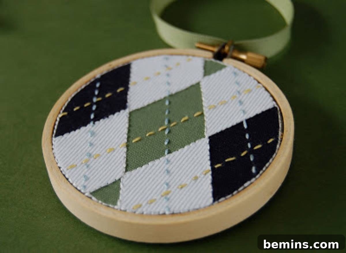 Argyle-sweater ornament