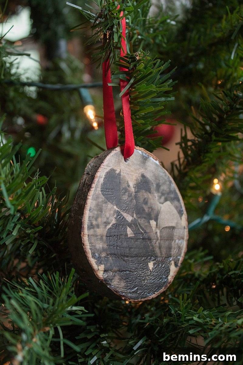 DIY Photo Transfer Ornaments