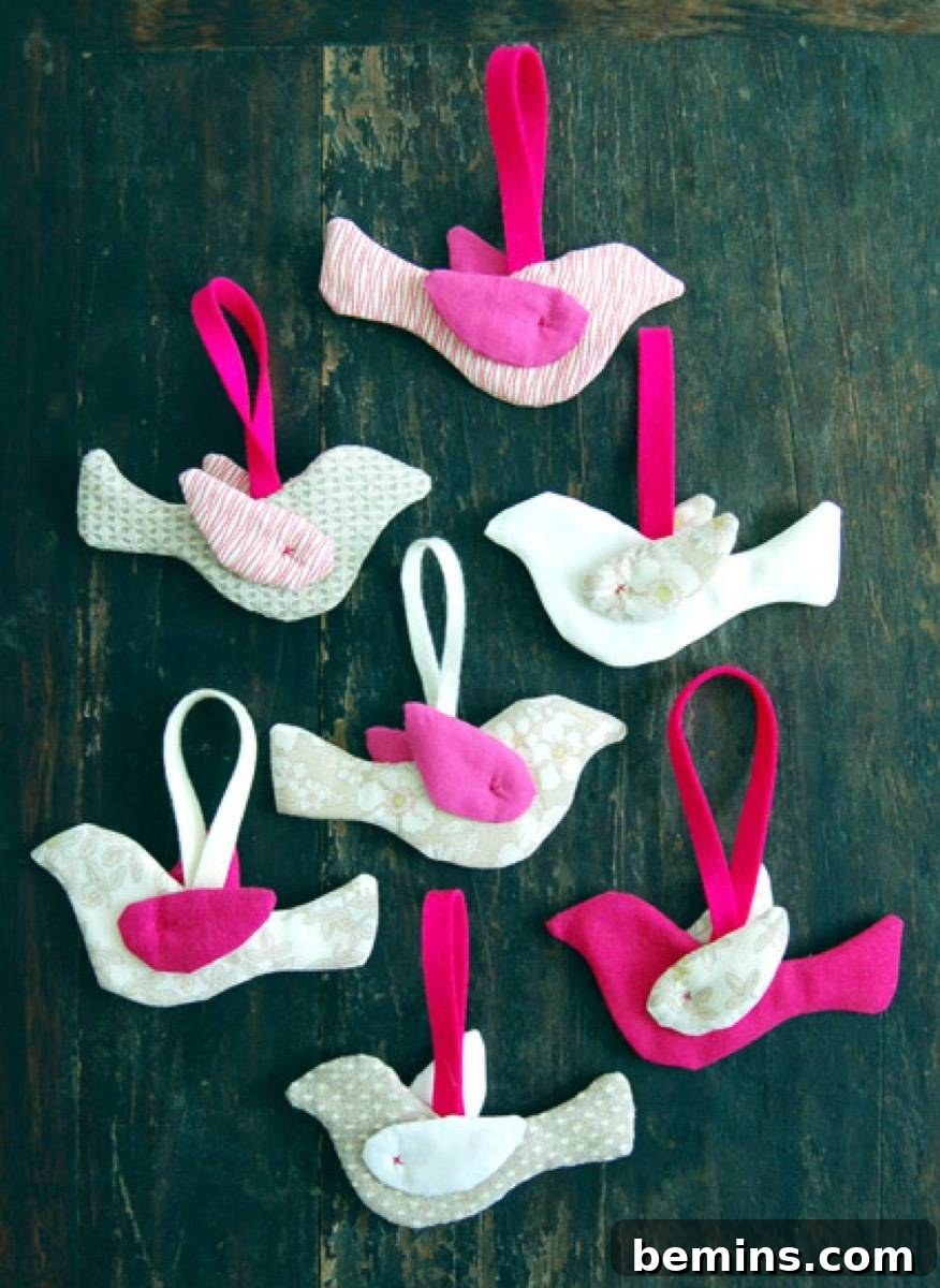 Sewn birds