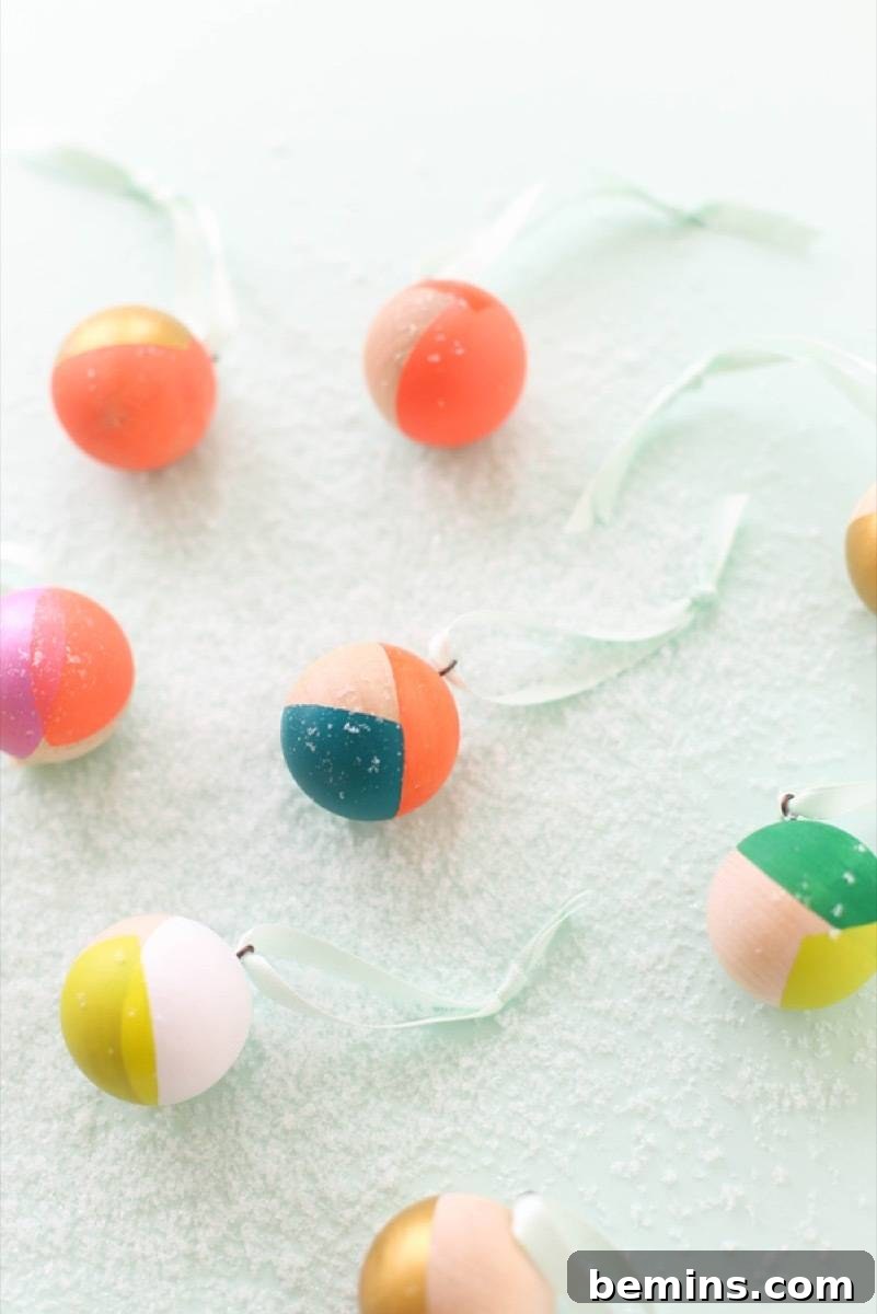 Modern neon ornaments
