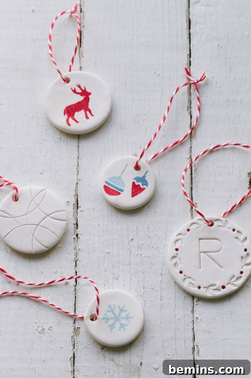 Textured Clay Ornaments