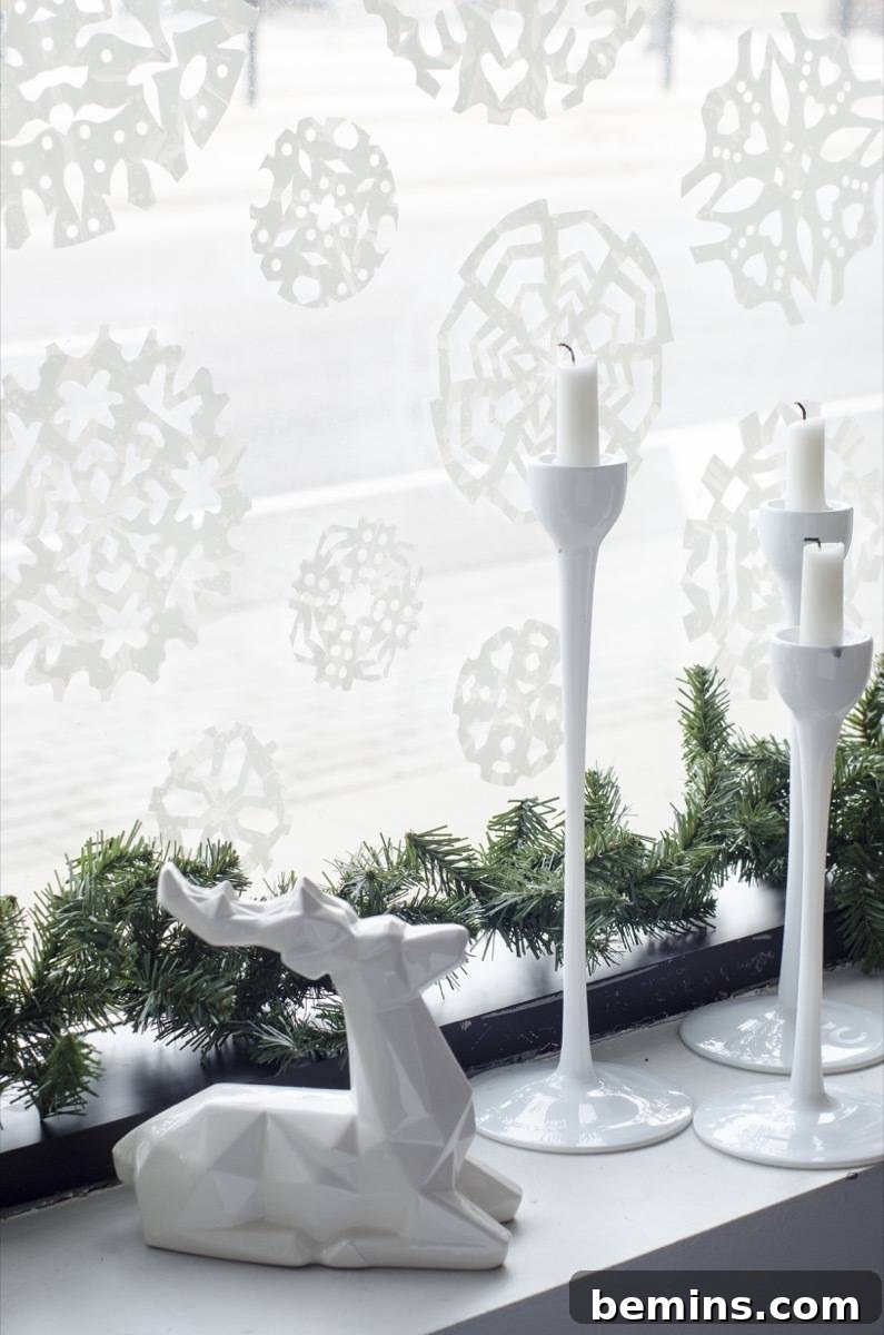 How to make snowflakes out of contact paper
