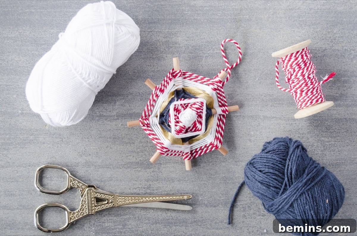 DIY Christmas Ornaments | God's Eye | Step 5