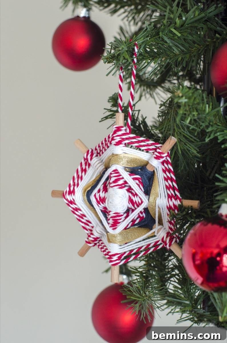 How to create a God's Eye tree ornament