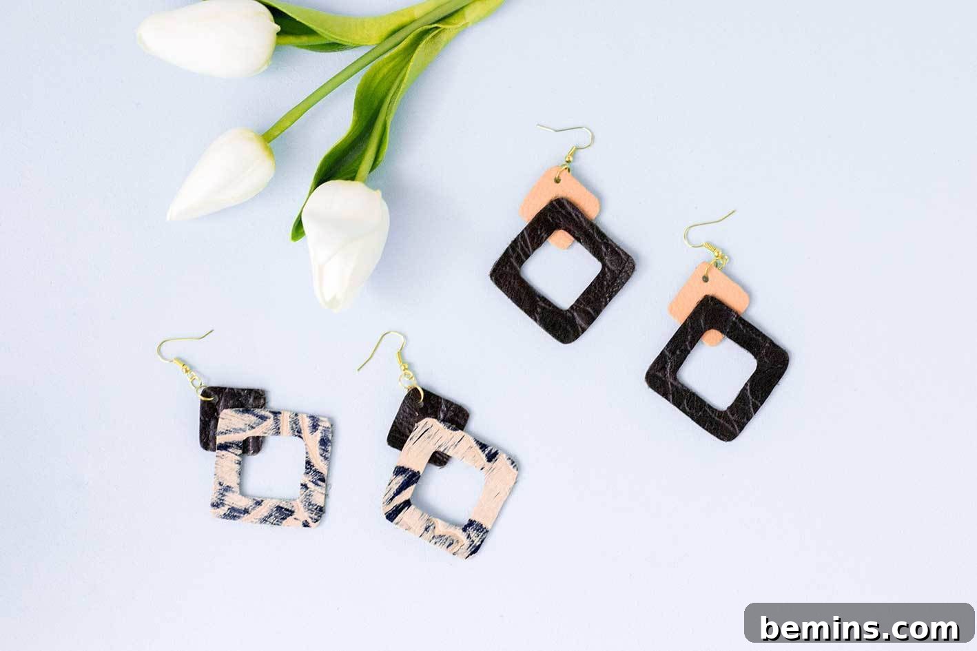 Leather Earring DIY: A Budget-Friendly Christmas Craft 3 DIY leather earrings - the perfect Christmas gift that won't break the bank