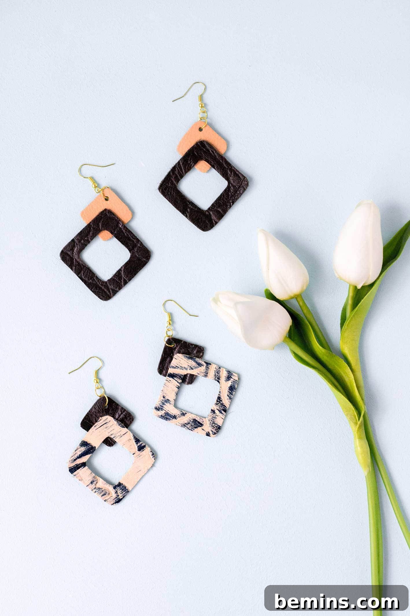 Leather Earring DIY: A Budget-Friendly Christmas Craft 4 DIY leather earrings - the perfect Christmas gift that won't break the bank