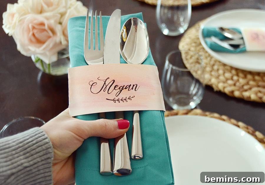 DIY Place Cards With Faux Calligraphy