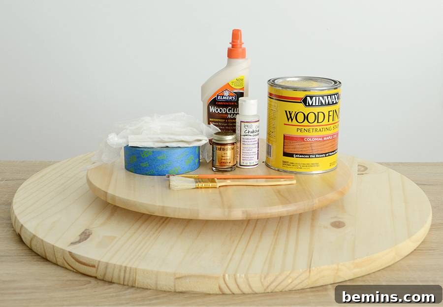 Materials Needed for Giant Lazy Susan IKEA Hack