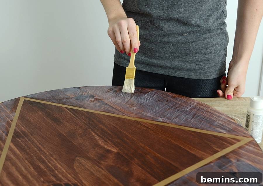 Applying Chalkboard Coating to the Giant Lazy Susan