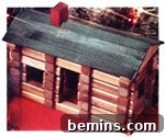 Craft Timeless Joy: Free Wood Toy Plans 6 Log cabin built from wooden building blocks