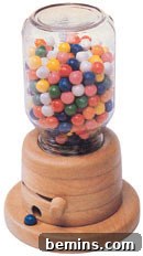 Craft Timeless Joy: Free Wood Toy Plans 10 Wooden gumball machine filled with candy