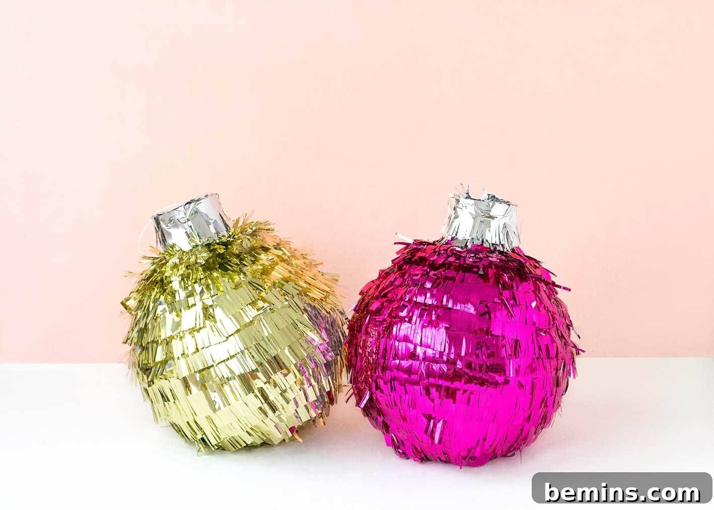 DIY Christmas Bauble Piñata - Ready to Display!