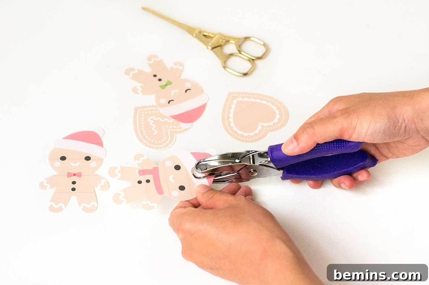 Shrink plastic gingerbread gift toppers - step 3
