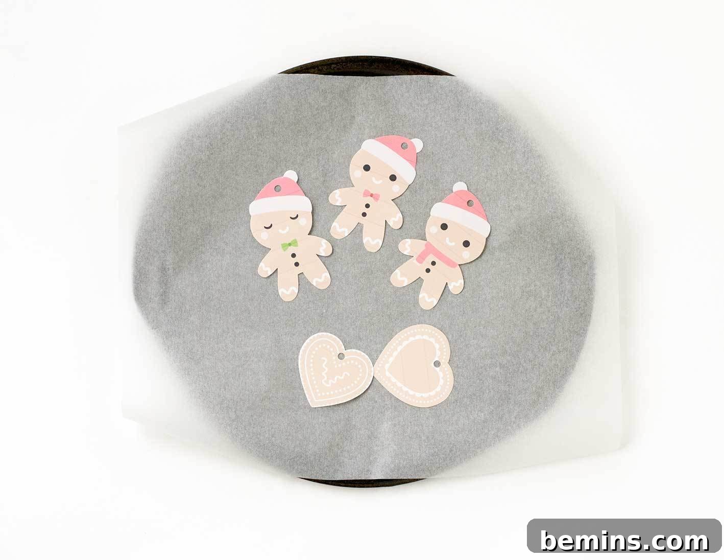 Shrink plastic gingerbread gift toppers - step 4